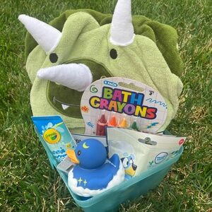 Kid’s bathtime fun gift basket for boys, Easter basket gift idea for kids